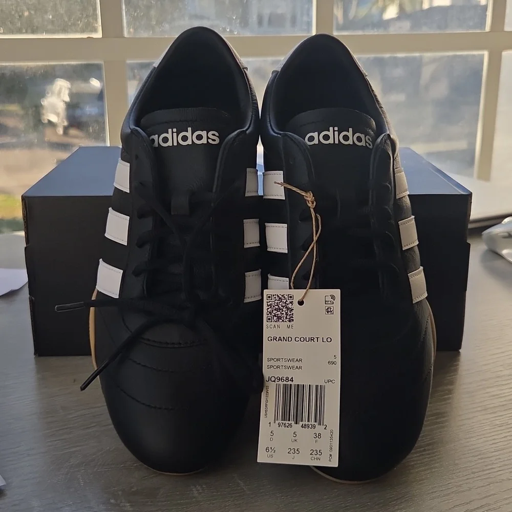 adidas Black and White Sneakers - Picture 3 of 9